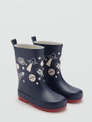 Mango Blue Space Rain Boots - Image 2 of 3