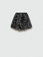 Mango Black Velvet Sequin Skirt - Image 2 of 3