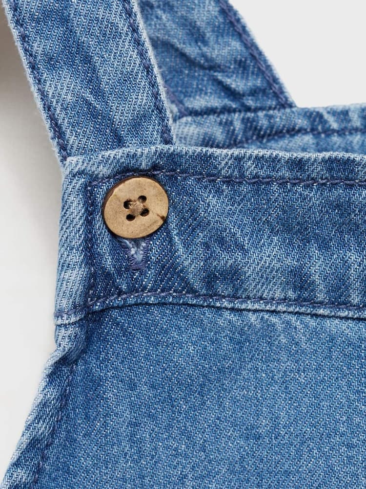 Mango Blue Denim Dungarees - Image 3 of 3