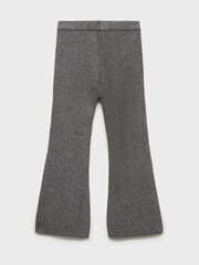 Mango Grey Metallic Flared Trousers - Image 2 of 3