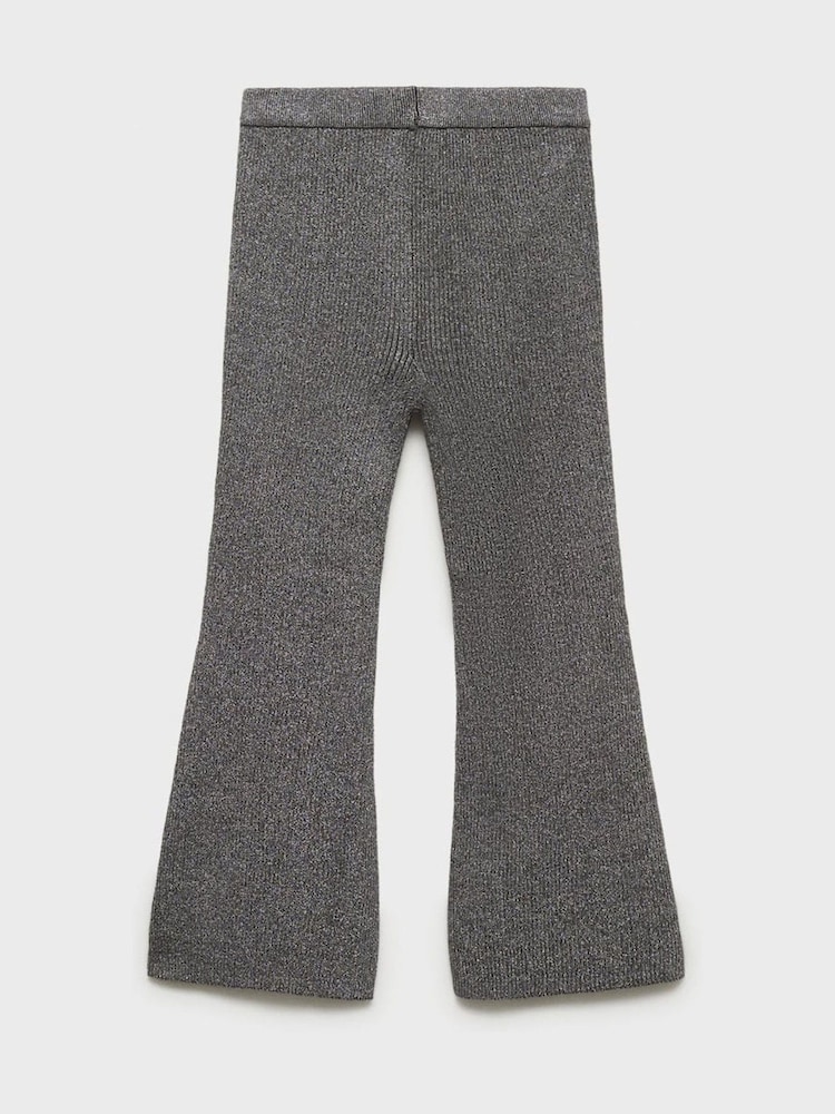 Mango Grey Metallic Flared Trousers - Image 2 of 3