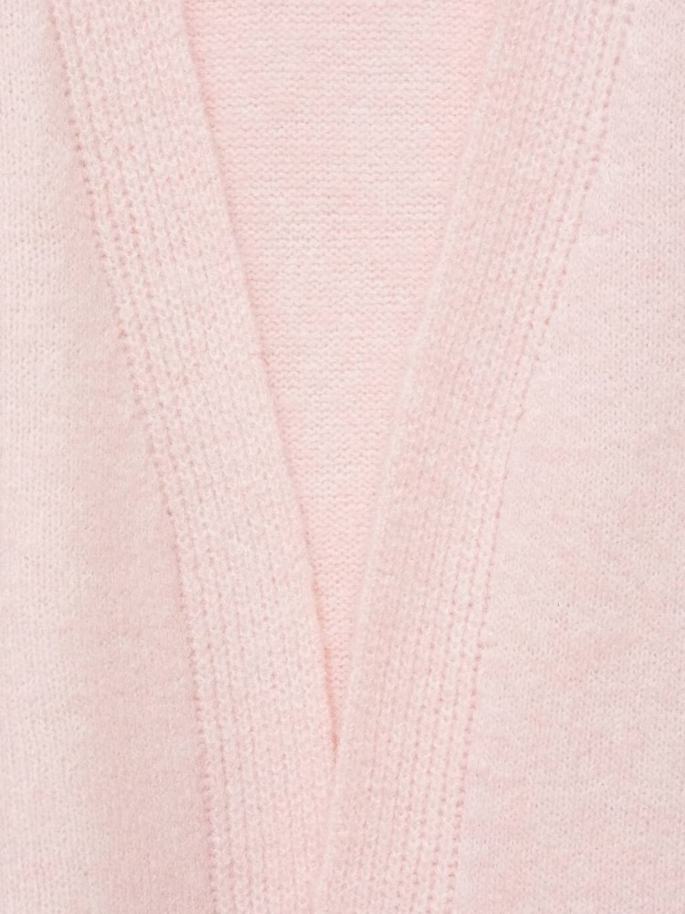 Mango Pink V-Neck Knitted Pink Cardigan - Image 3 of 3