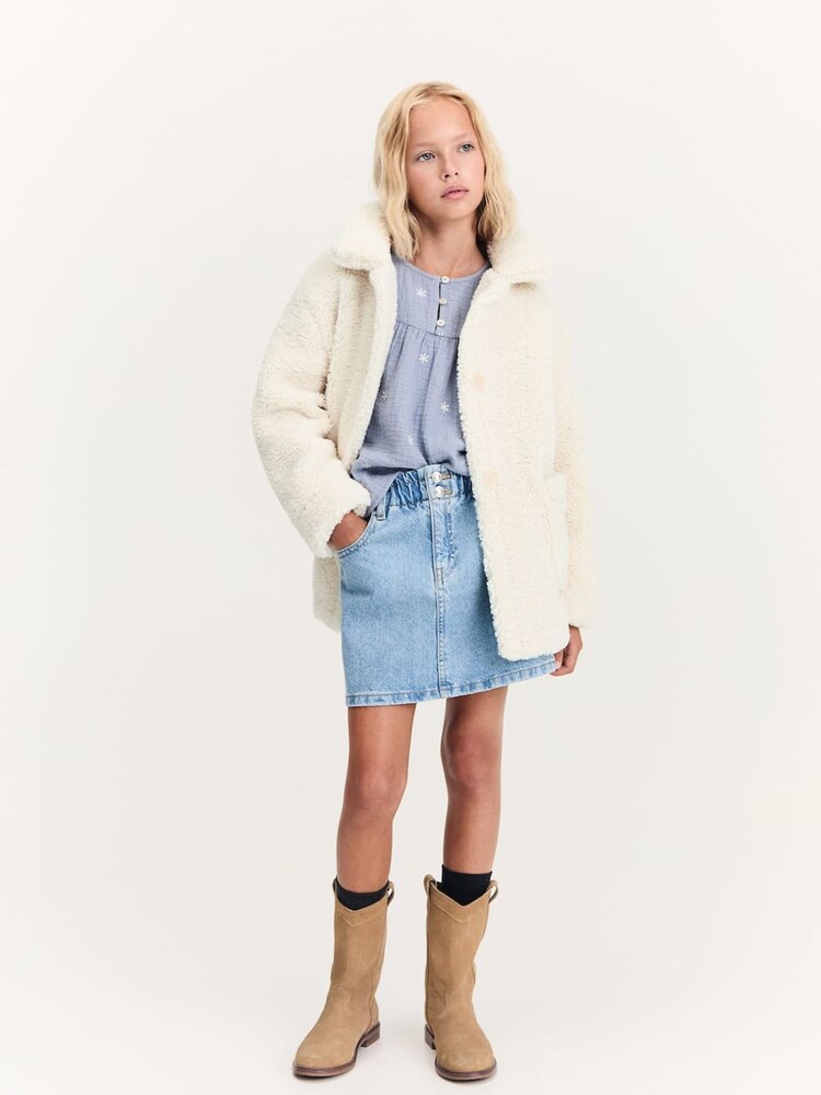 Mango Cream Faux Shearling Coat - Image 2 of 6