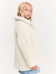 Mango Cream Faux Shearling Coat - Image 3 of 6