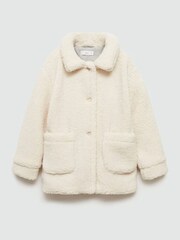 Mango Cream Faux Shearling Coat - Image 4 of 6