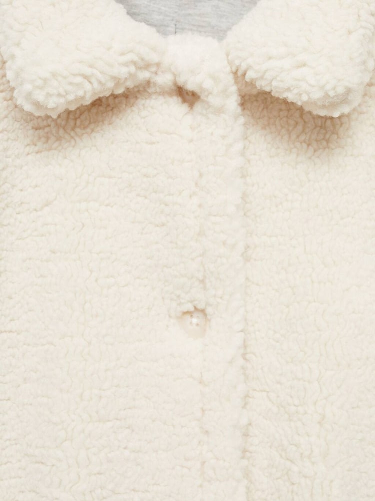 Mango Cream Faux Shearling Coat - Image 6 of 6 Mango Cream Faux Shearling Coat - Image 6 of 6