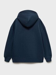 Mango Blue Dinosaur Print 100% Cotton Hoodie - Image 5 of 6