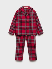 Mango Red Two-Pieces Check Long Pyjamas - Image 1 of 3