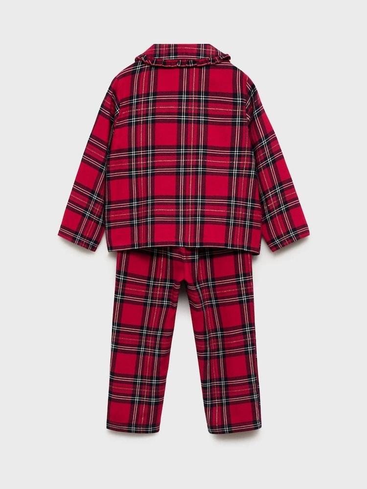 Mango Red Two-Pieces Check Long Pyjamas - Image 2 of 3 Mango Red Two-Pieces Check Long Pyjamas - Image 2 of 3