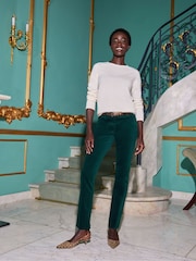 Pure Collection – Jeans aus gewaschenem Samt mit dezentem Stretch - Bild 1 von 3