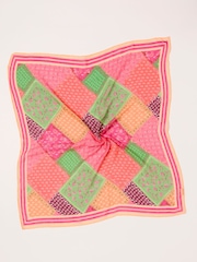 FatFace Pink Patchwork Printed Hair Scarf - Image 2 of 2