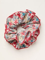 FatFace Red Sea Life Hair Scrunchie - Image 3 of 4