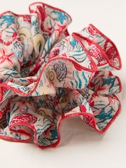 FatFace Red Sea Life Hair Scrunchie - Image 4 of 4
