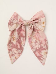 FatFace Pink Printed 100% Cotton Hair Bow - Image 1 of 2