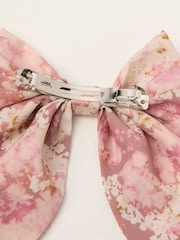 FatFace Pink Printed 100% Cotton Hair Bow - Image 2 of 2