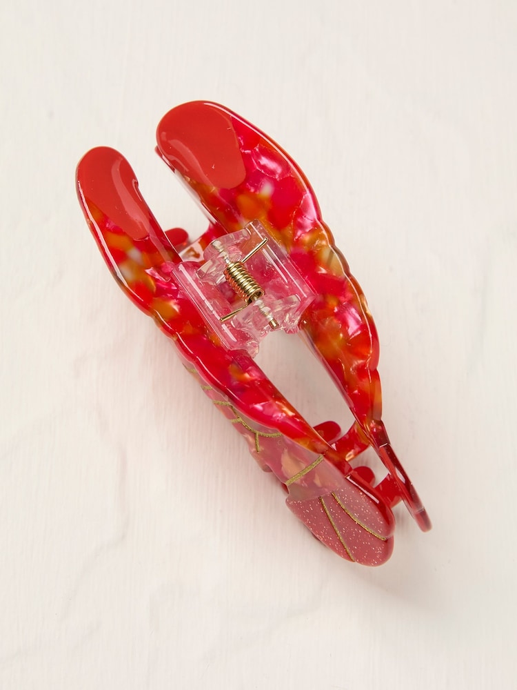 FatFace Red Lobster Print Claw Clip - Image 2 of 4