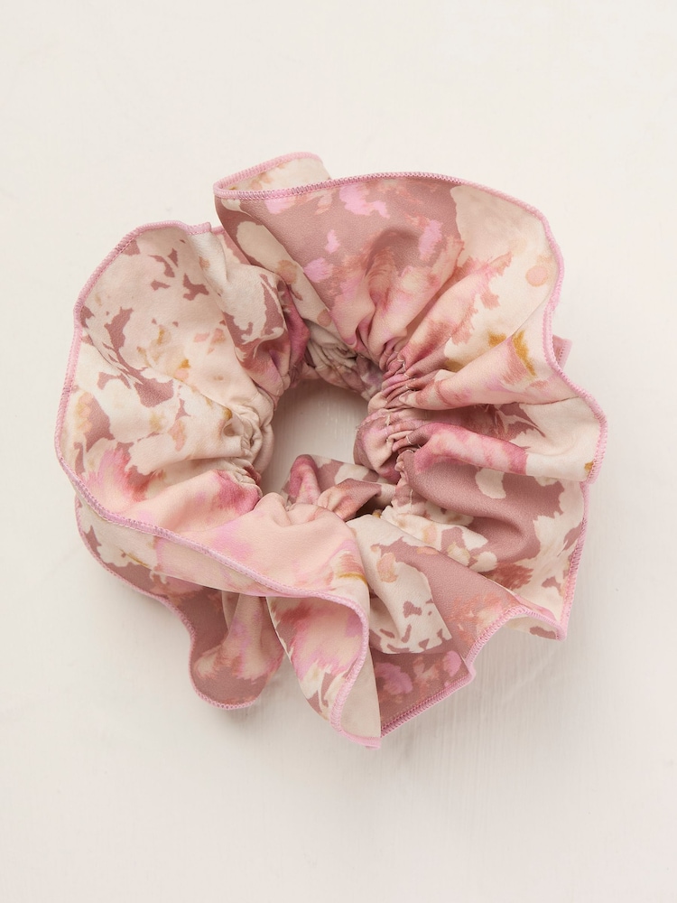 FatFace Pink Printed Hair Scrunchie - Image 1 of 2