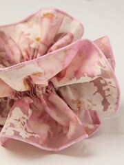 FatFace Pink Printed Hair Scrunchie - Image 2 of 2