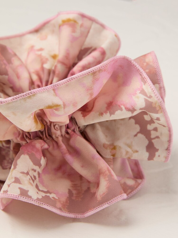 FatFace Pink Printed Hair Scrunchie - Image 2 of 2