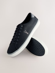 Navy Canvas Stag Trainers - Image 4 of 5