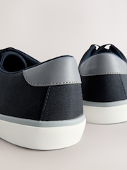 Navy Canvas Stag Trainers - Image 5 of 5