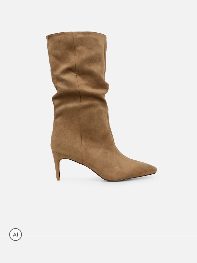 Naturlig - Simmi London Dage Knee High Heeled Boots - Bild 2 av 4