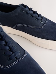 Azul marino - Suede Mix Canvas Pumps - Imagen 5 de 6