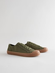 Green Canvas Trainers Shoes - Image 1 of 6