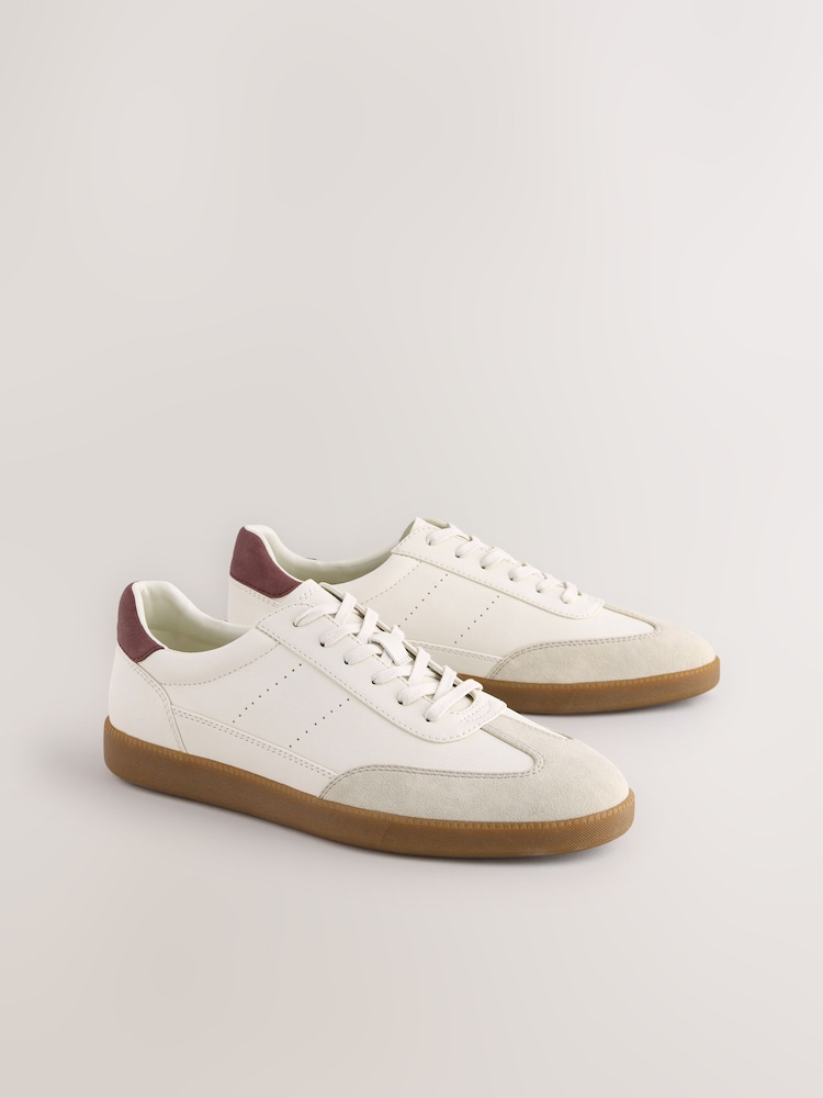 Cream T-Bar Low Trainers - Image 3 of 7