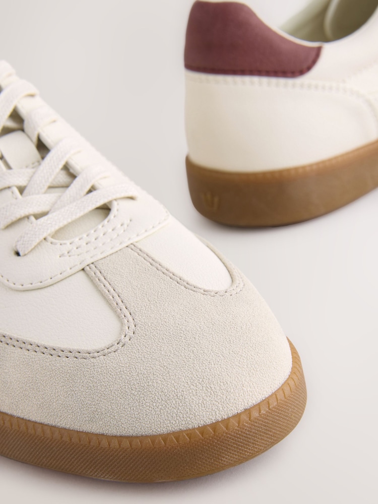 Cream T-Bar Low Trainers - Image 7 of 7