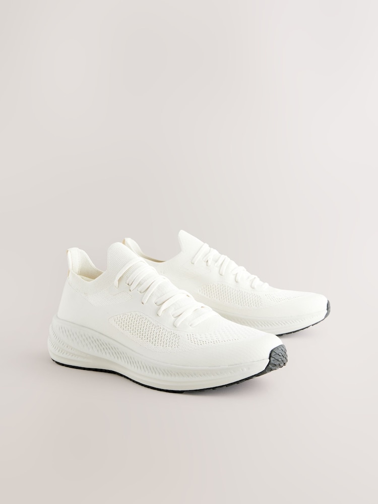 Cream Knitted Trainers - Image 3 of 6