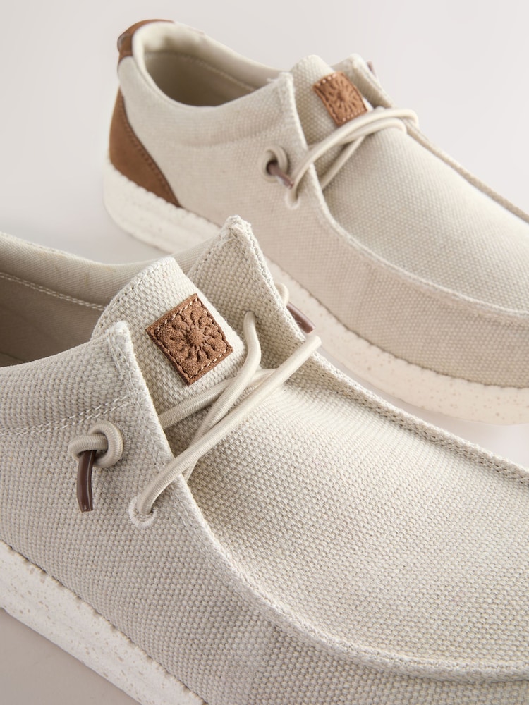 Neutral Canvas Apron Shoes - Image 4 of 5