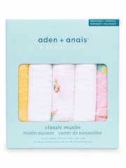 Aden + Anais Essentials мақтадан жасалған муслин шаршылары 5 жиынтығы - 11суретінің 4 суреті