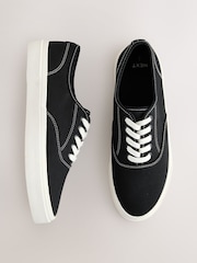 Black Classic Canvas Pumps - Image 4 of 6