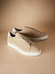 Neutral Signature Leather Trainers - Image 3 of 7