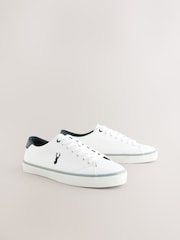 White Canvas Stag Trainers - Image 1 of 5