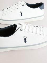 White Canvas Stag Trainers - Image 4 of 5