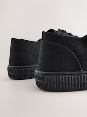 Black Canvas Trainers Shoes - Image 5 of 6