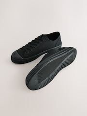 Black Canvas Trainers Shoes - Image 6 of 6