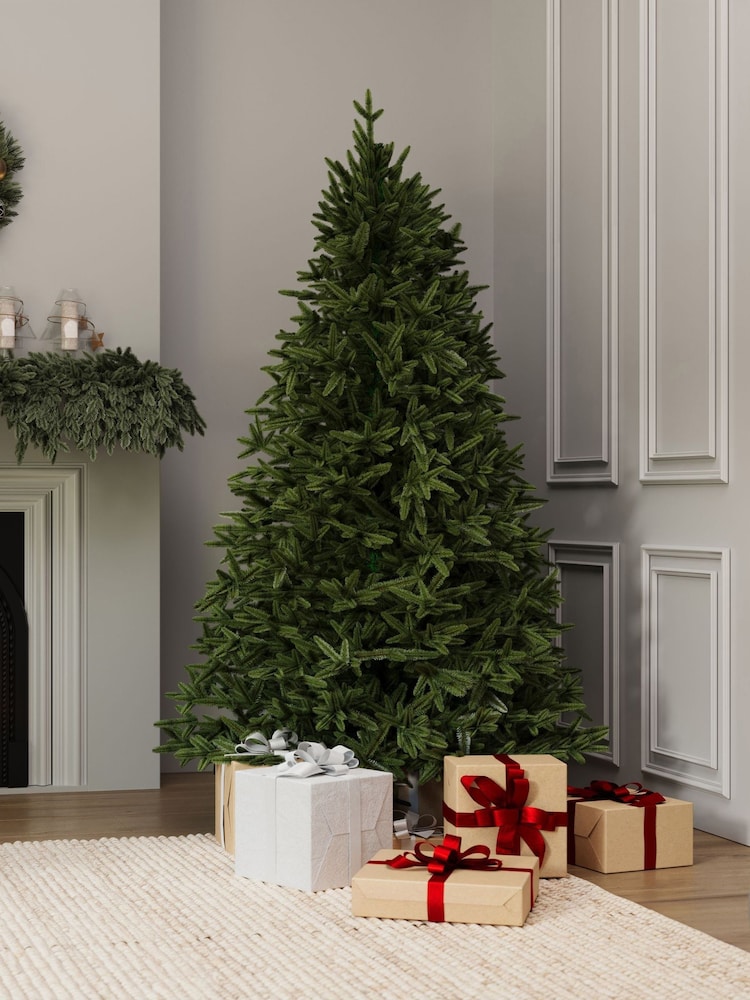 Charles Bentley Green Faux Hinged Nordic Spruce 6ft 8ft Christmas Tree - Image 1 of 5