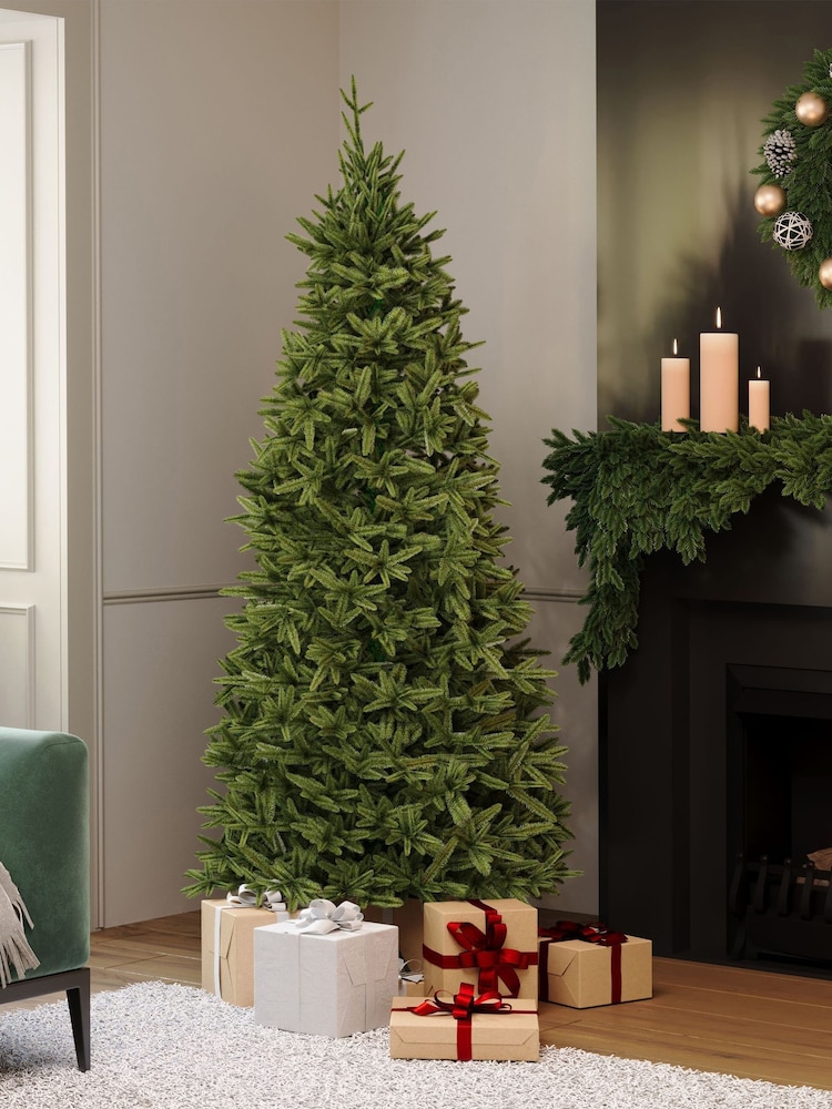 Charles Bentley Green Charles Bentley Nordic Spruce 7ft Slim Hinged Christmas Tree - Image 1 of 5