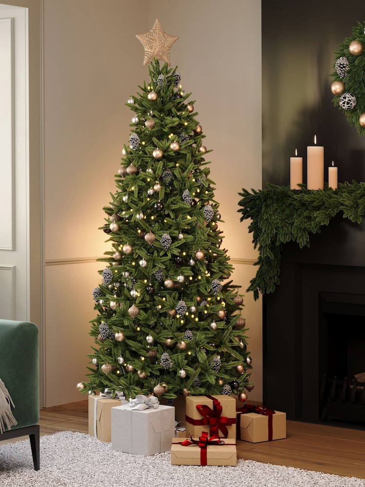 Charles Bentley Green Charles Bentley Nordic Spruce 7ft Slim Hinged Christmas Tree - Image 2 of 5