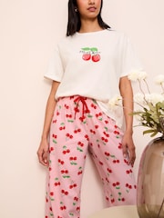 Friends Like These Pink T-Shirt and Trousers Jersey 100% Cotton Pyjamas Set - Image 1 of 4