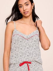 Friends Like These Black/White Vest Top and Shorts Jersey Pyjamas Set - Image 3 of 4
