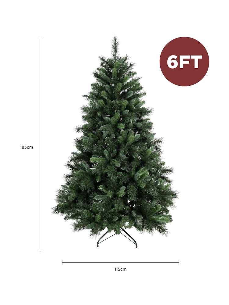 Charles Bentley Green Charles Bentley Nordic Spruce 6ft Hinged Christmas Tree - Image 6 of 6