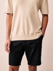 Noir/Mushroom Marron - Slim Fit (Slim Fit) - Lot de 2 shorts chino stretch - Image 3 de 13