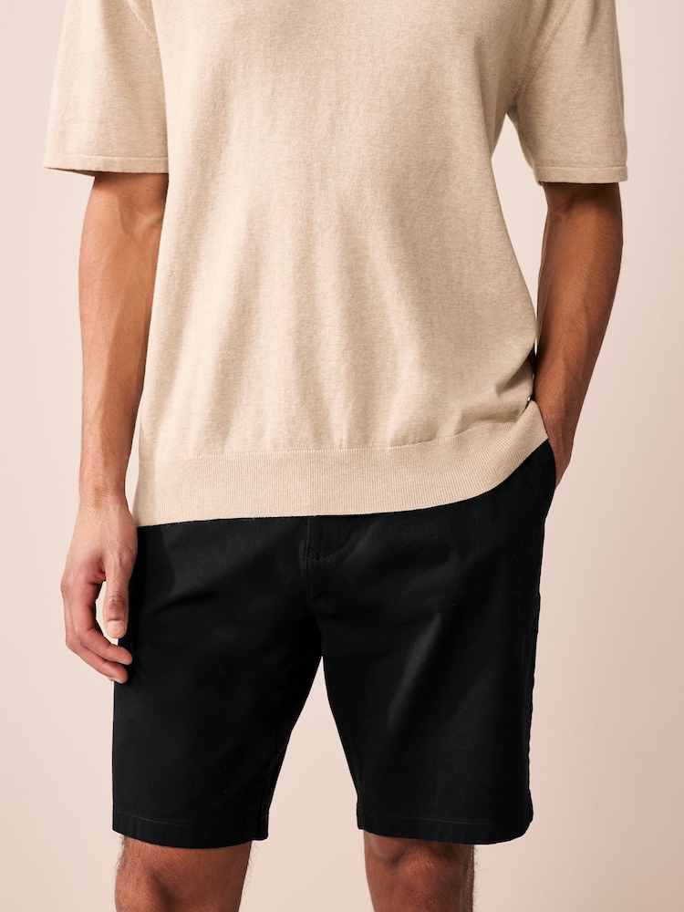 Noir/Mushroom Marron - Slim Fit (Slim Fit) - Lot de 2 shorts chino stretch - Image 3 of 13