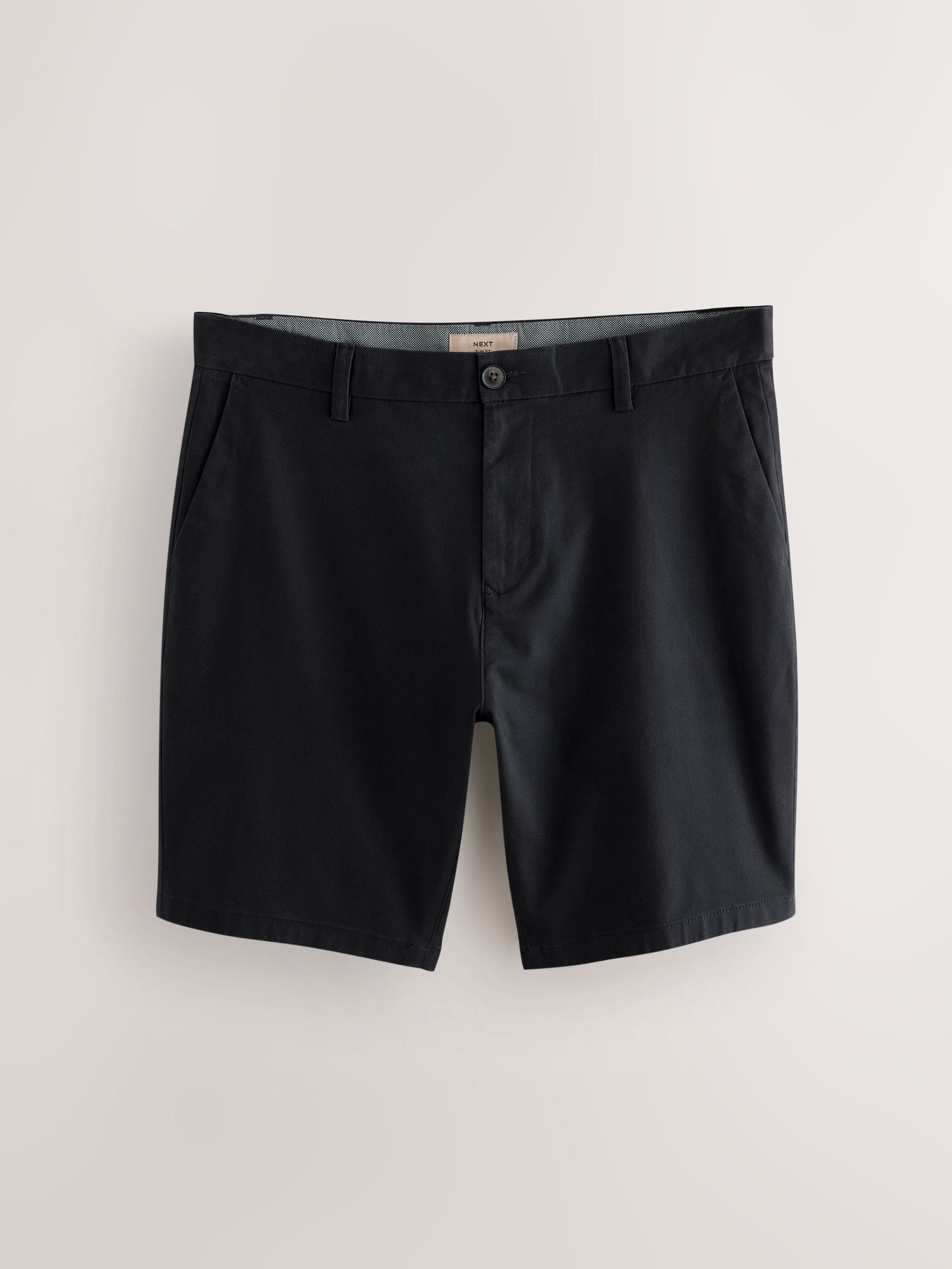 Buy Black/Navy Slim Fit Stretch Chino Shorts 2 Pack from the Next