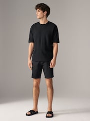 Noir/Mushroom Marron - Ajustement droit - Lot de 2 shorts chino stretch - Image 4 de 10