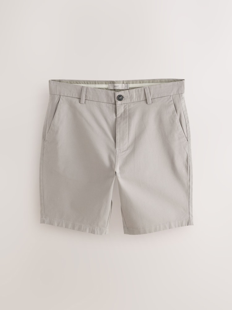 Black/Mushroom Brown Straight Fit Stretch Chino Shorts 2 Pack - Image 7 of 10